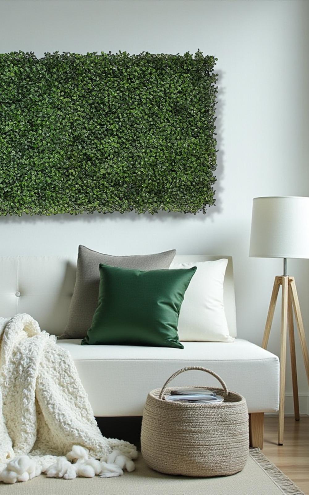 Armonizze Premium Şimşir Yapay Duvar Paneli 40x60 cm – Gerçekçi Dikey Bahçe Dokusu